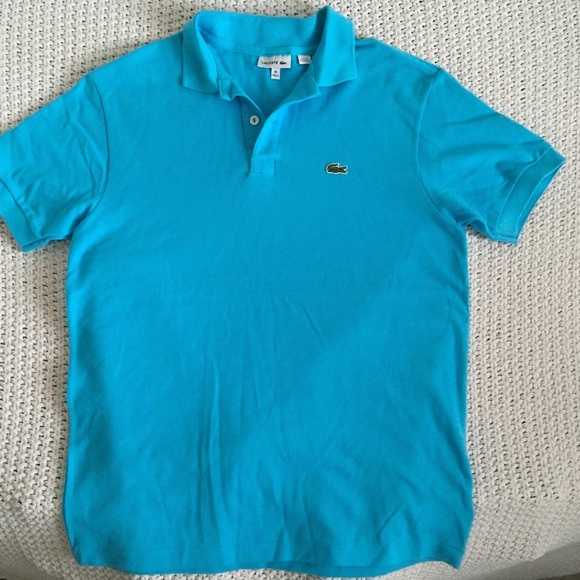 LACOSTE BLUE BOYS SIZE 16 POLO SHIRT